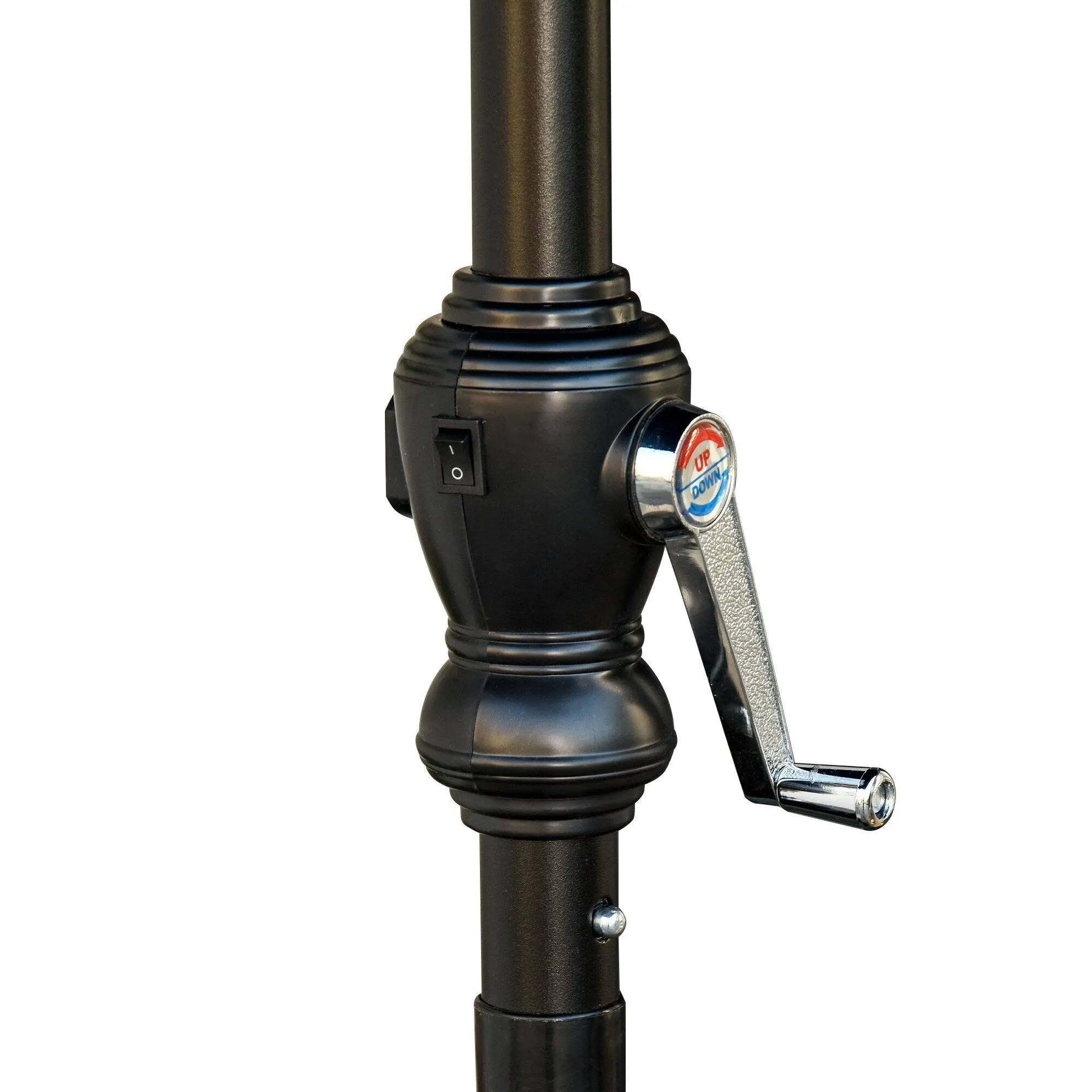 Versatile Outdoor Umbrella with LED Lights and Adjustable Features for Relaxation