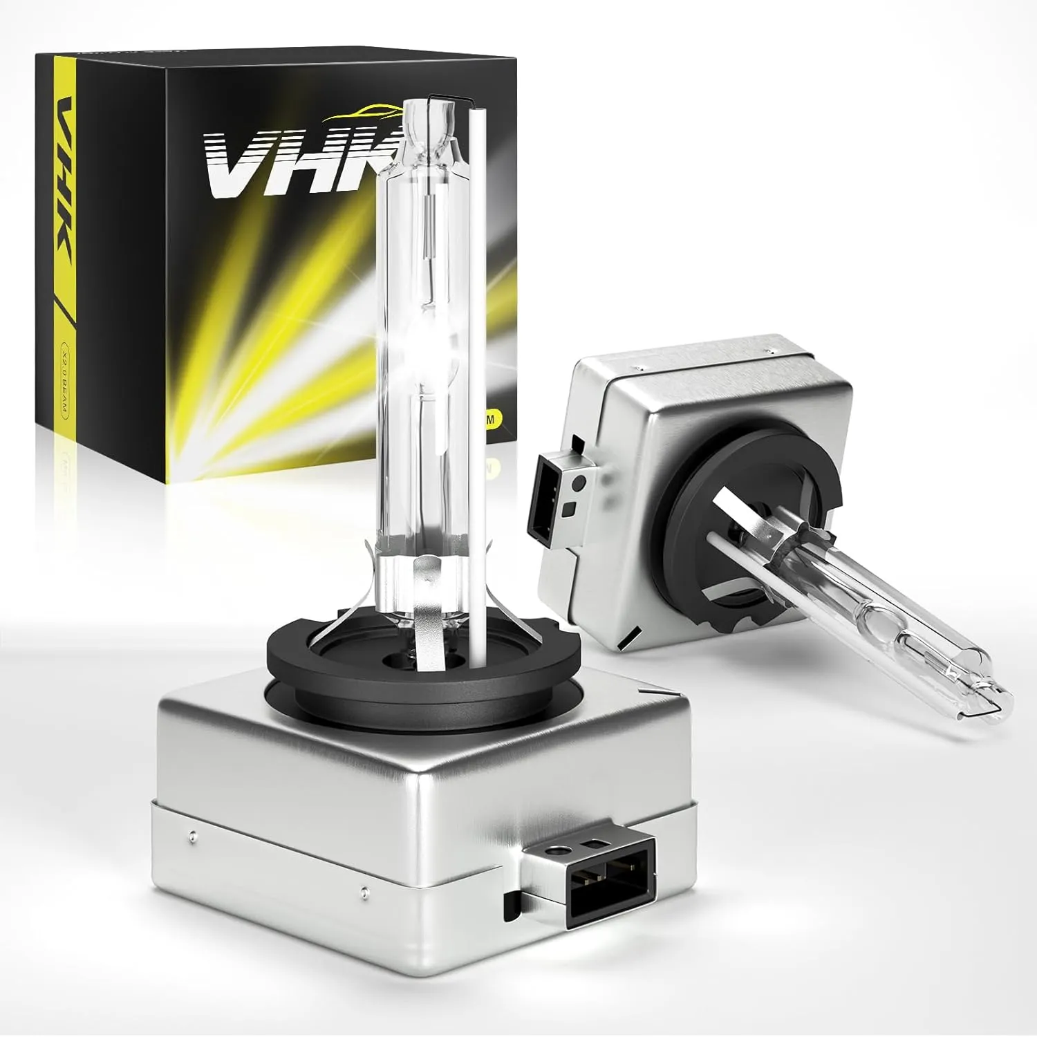 VHK for Dodge Durango HID Headlights D3S Xenon Bulbs 2014 2015 2016 2017 2018 2019 2020, RT SRT GT SXT Sport High Low Dual Beam Bi-Xenon Lights, 6000K Bright White 35W OEM D3SC1 Replacement, 2 Pack