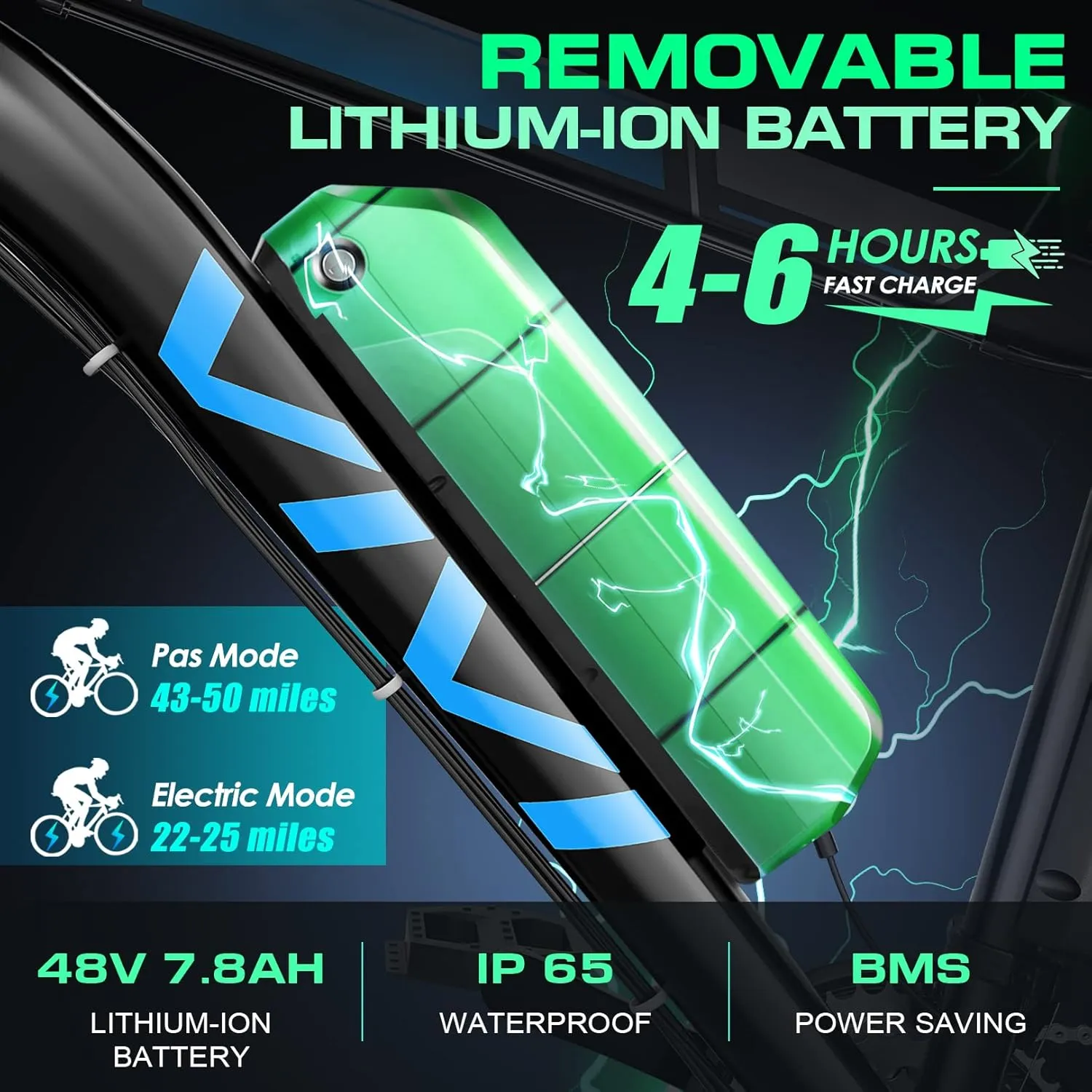 Vivi Electric Bike for Adults, Peak 780W Ebike 26" Electric Mountain Bike, 22MPH Adult Electric Bicycles Commuter Ebike with 48V Battery, Up to 50 Miles, Cruise Control, 21 Speed, UL 2849 Certified