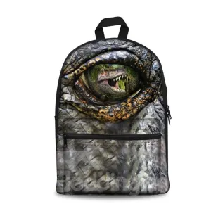 Washable Dinosaur 3D Eyes Lightweight School Outdoor Backpack