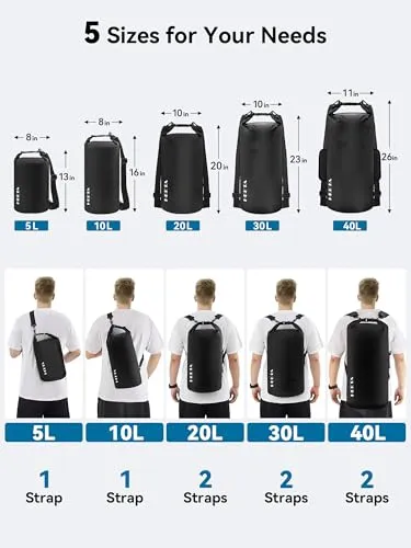 Waterproof Dry Bag for Women Men,5L Roll Top Lightweight Dry Storage Bag