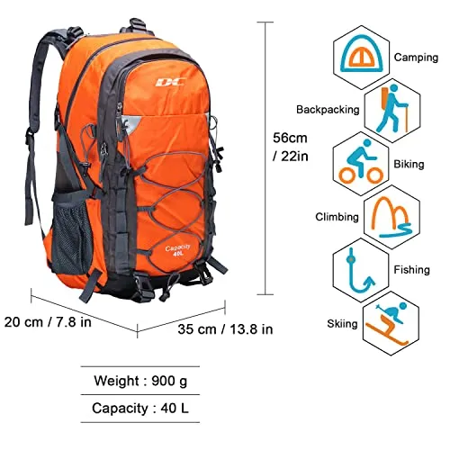 Waterproof Hiking Backpack for Men & Women,Lightweight Day Pack