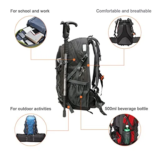 Waterproof Hiking Backpack for Men & Women,Lightweight Day Pack