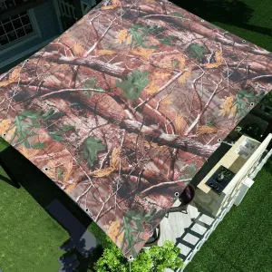 Waterproof Shade Cloth Sun with Grommets 6'6"x9'9" Shade Sail Sun Camping Tent Awning Tarp Canopy Floor Mat UV Block Sunshade for Backyard Deck Patio Lawn Garden Outdoor