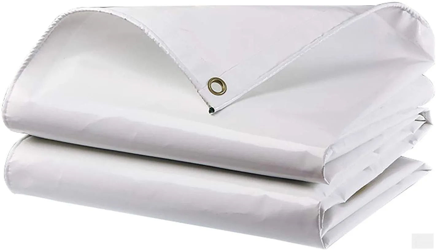 White Tarp / Tarpaulin Heavy-Duty Reinforced Double-Stitching 20 ft. x 30 ft.