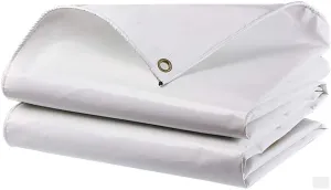 White Tarp / Tarpaulin Heavy-Duty Reinforced Double-Stitching 20 ft. x 30 ft.