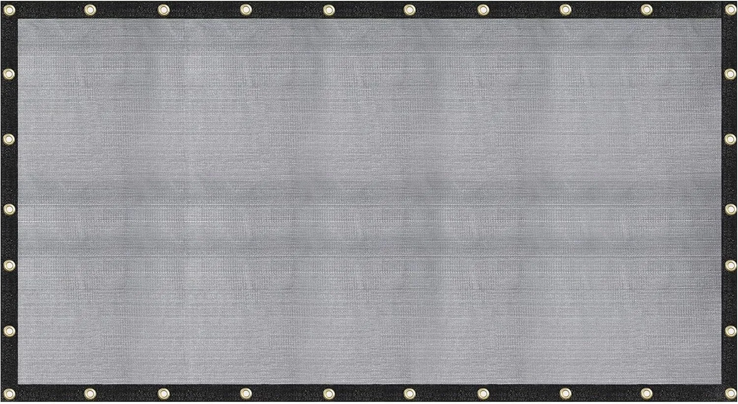 [Windscreensupplyco] 60-70% 12 FT X 16 FT Mesh Tarp/Shade Cloth 9-Needle Knitted Heavy Duty Black with Grommets for Green House, Garden, pergola, Pools, Dump Truck - MT1216BLKX1