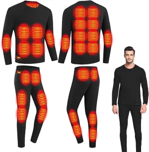 Winter Men Women heated thermal underwear Set USB Charge 28 Zone intelligent Heated thermals top and bottom set