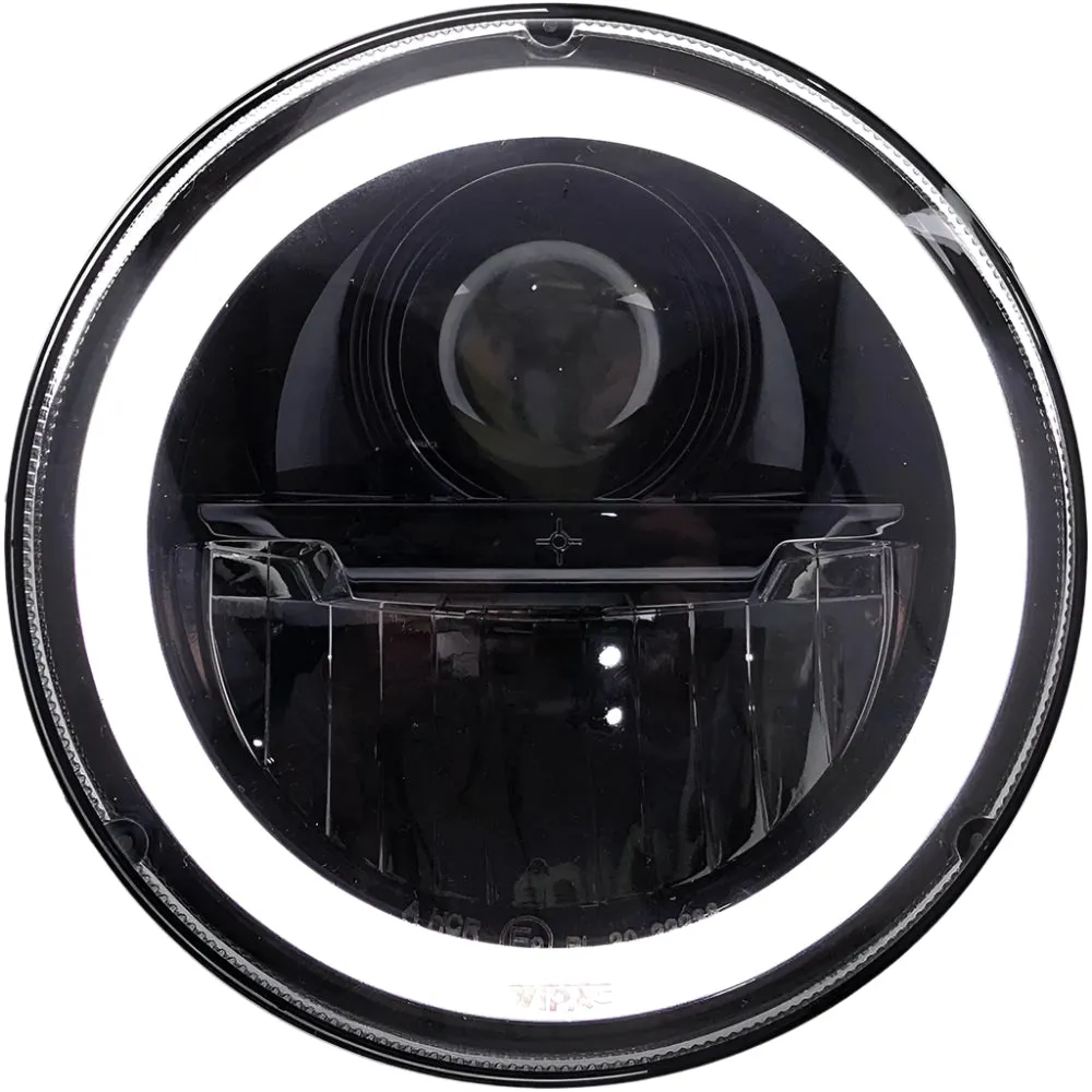 Wipac  LED Projector Style Replacement Headlamp With Halo Sidelight and Black Bezel