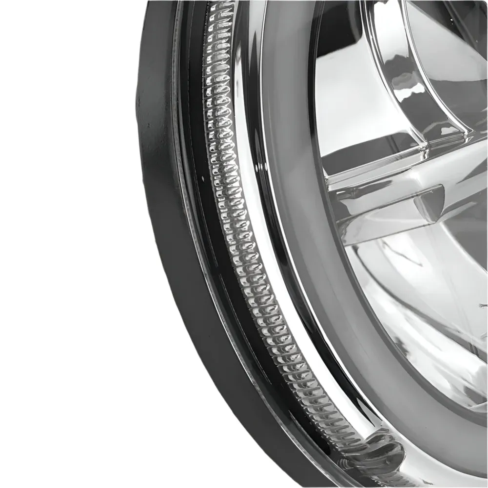 Wipac LED Projector Style Replacement Headlamp With Halo Sidelight and Chrome Bezel