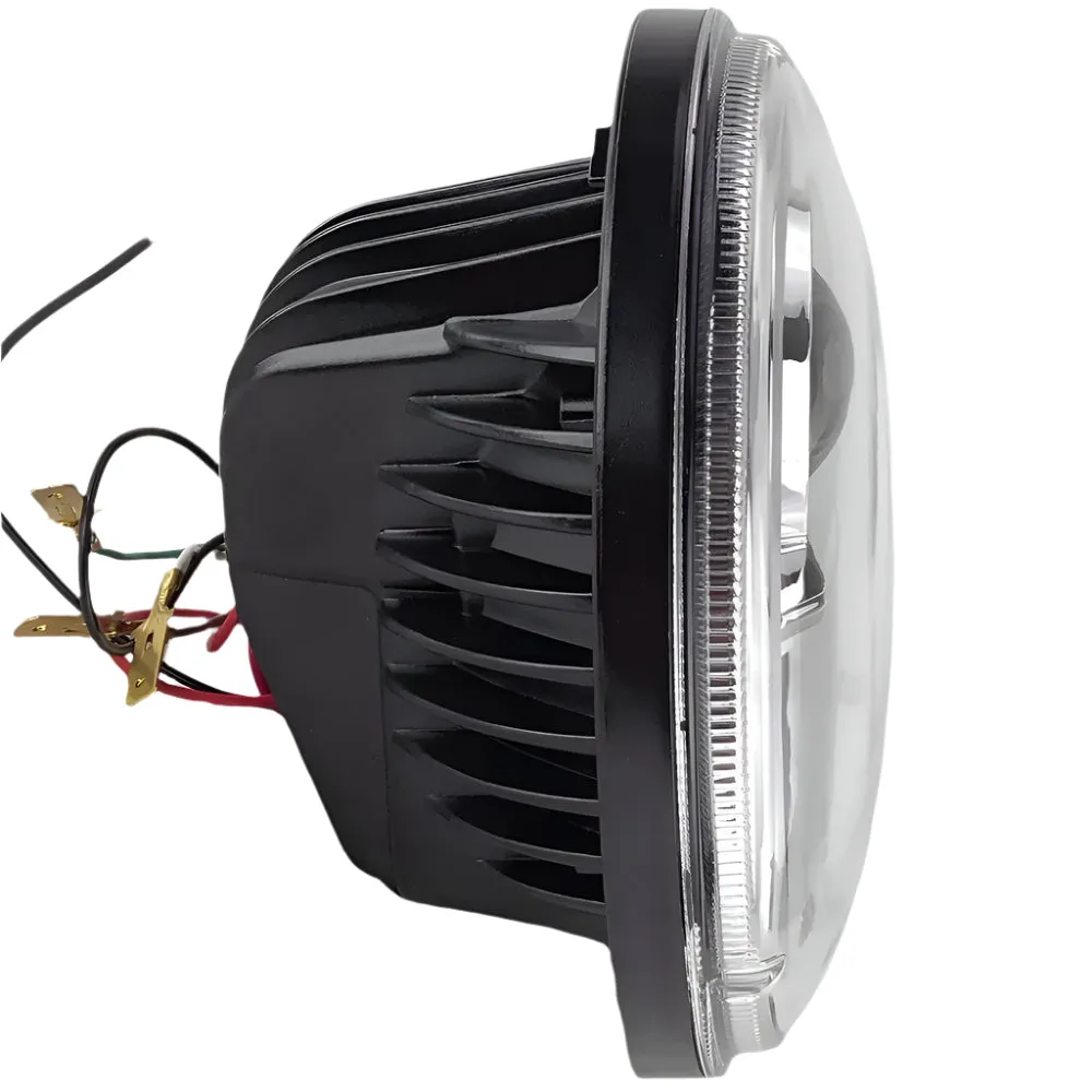 Wipac LED Projector Style Replacement Headlamp With Halo Sidelight and Chrome Bezel