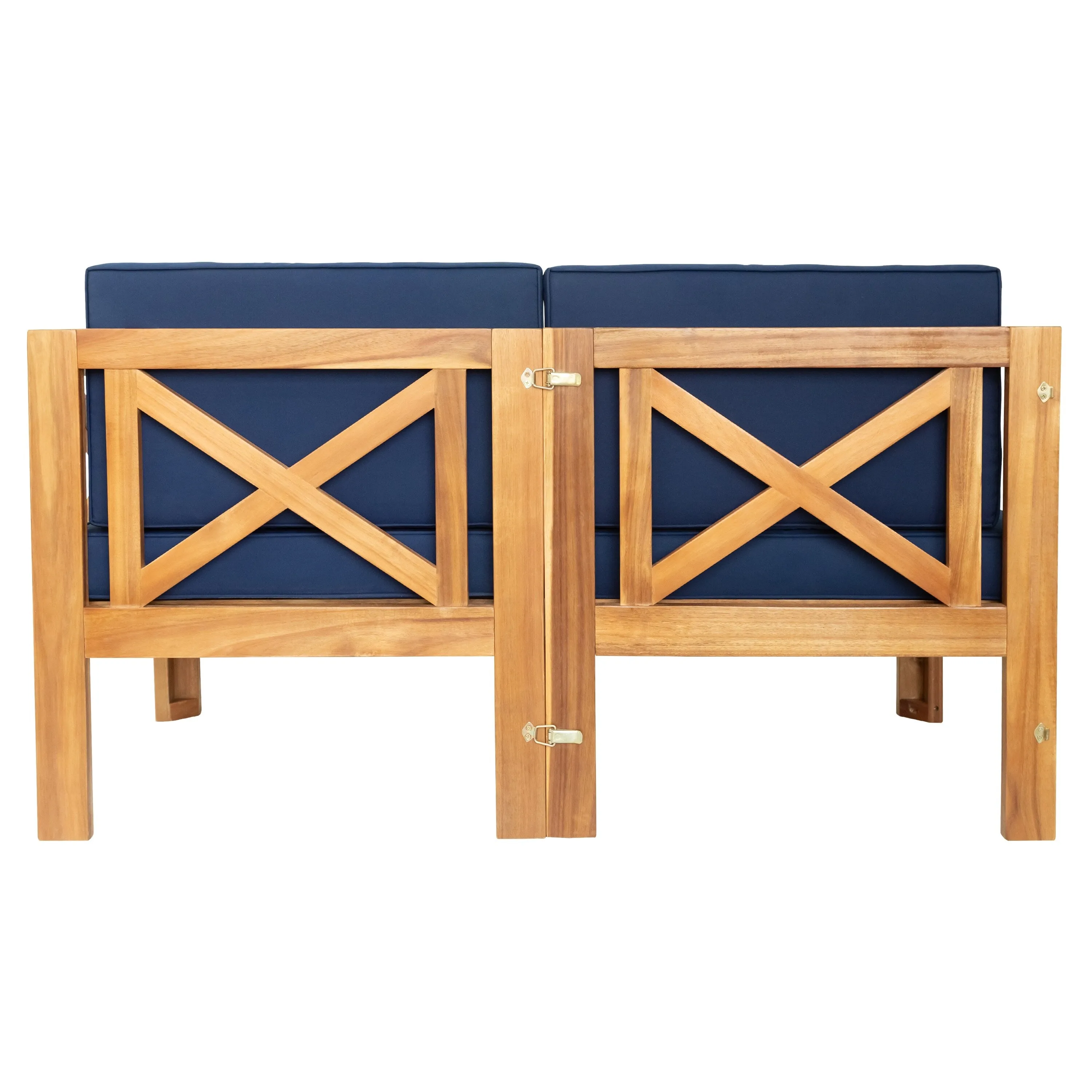 Wooden Sectional Sofa with Chaise Lounge Seating Group Set wEnd Table