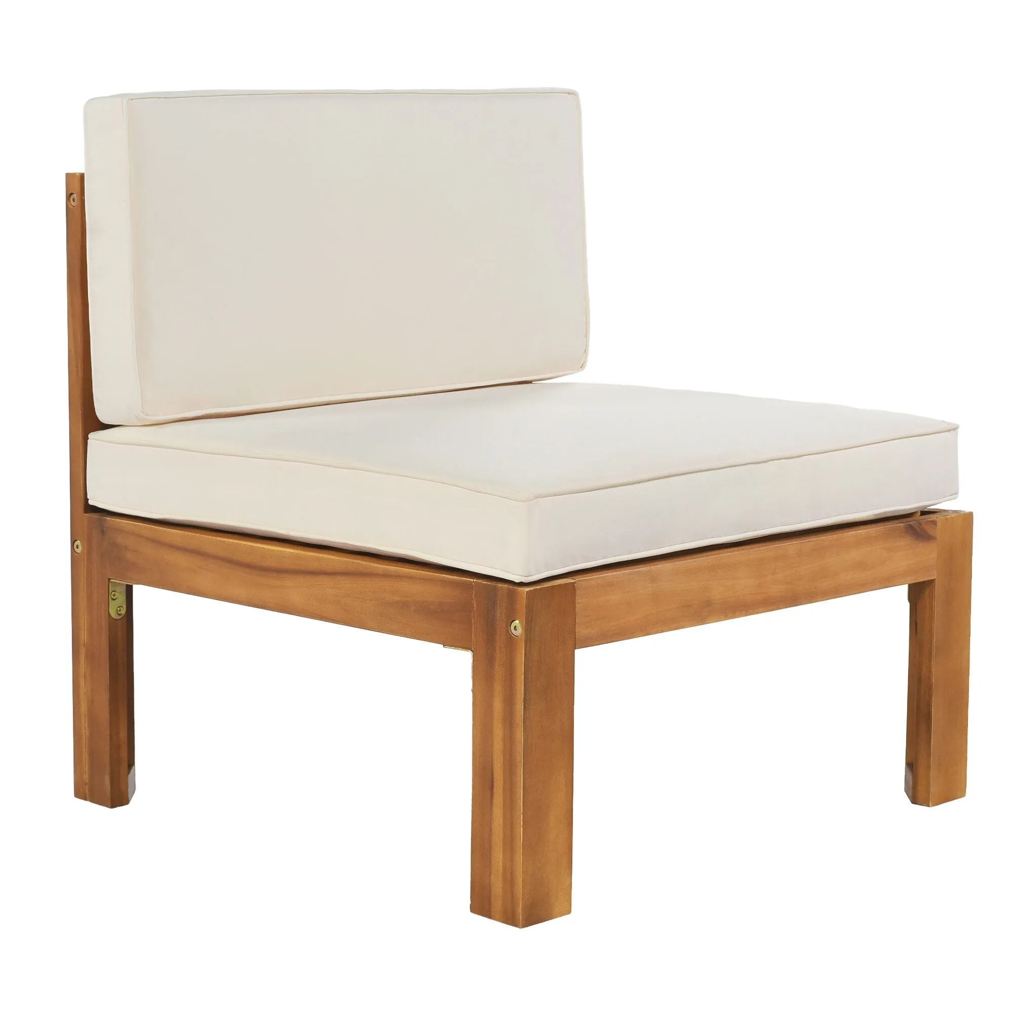 Wooden Sectional Sofa with Chaise Lounge Seating Group Set wEnd Table