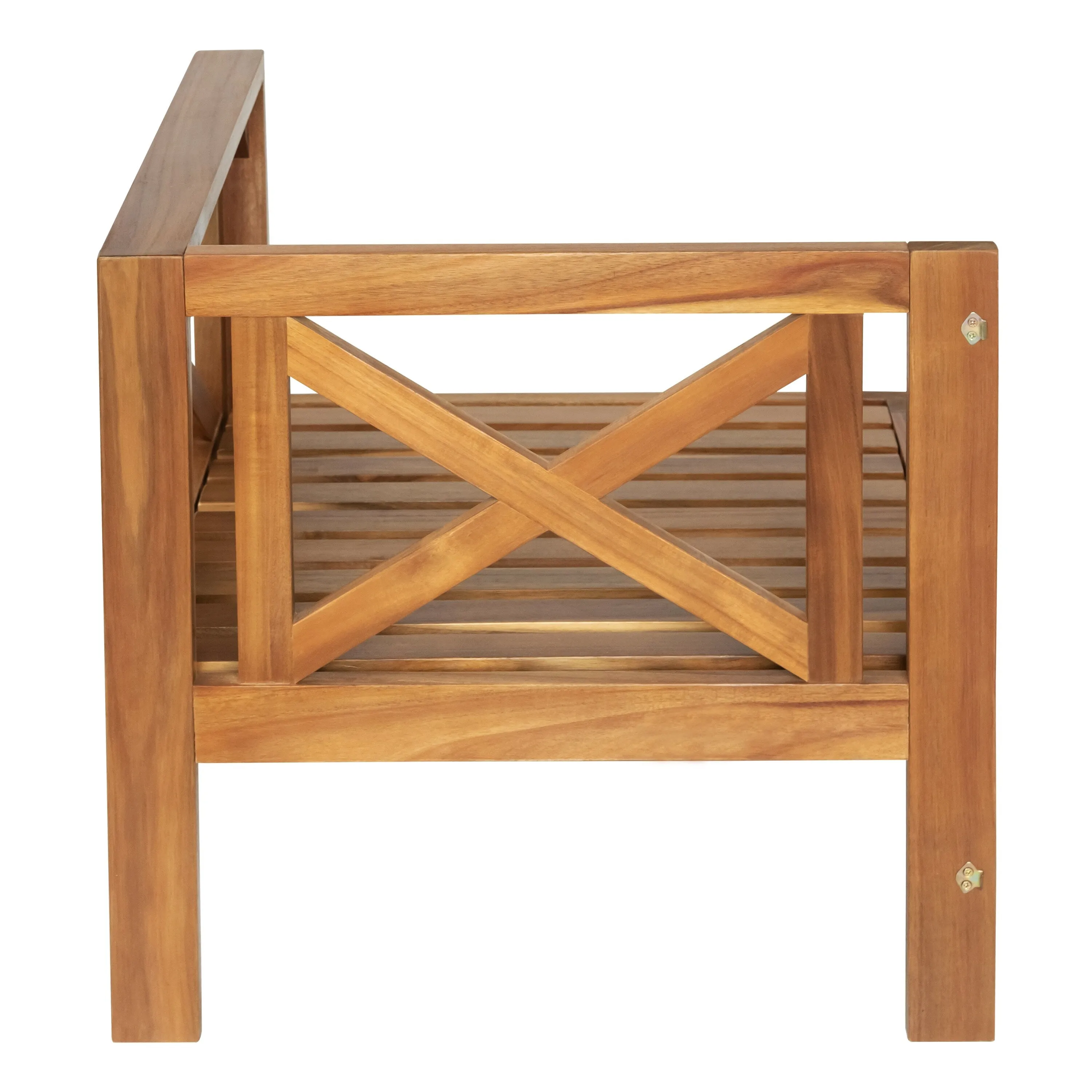 Wooden Sectional Sofa with Chaise Lounge Seating Group Set wEnd Table