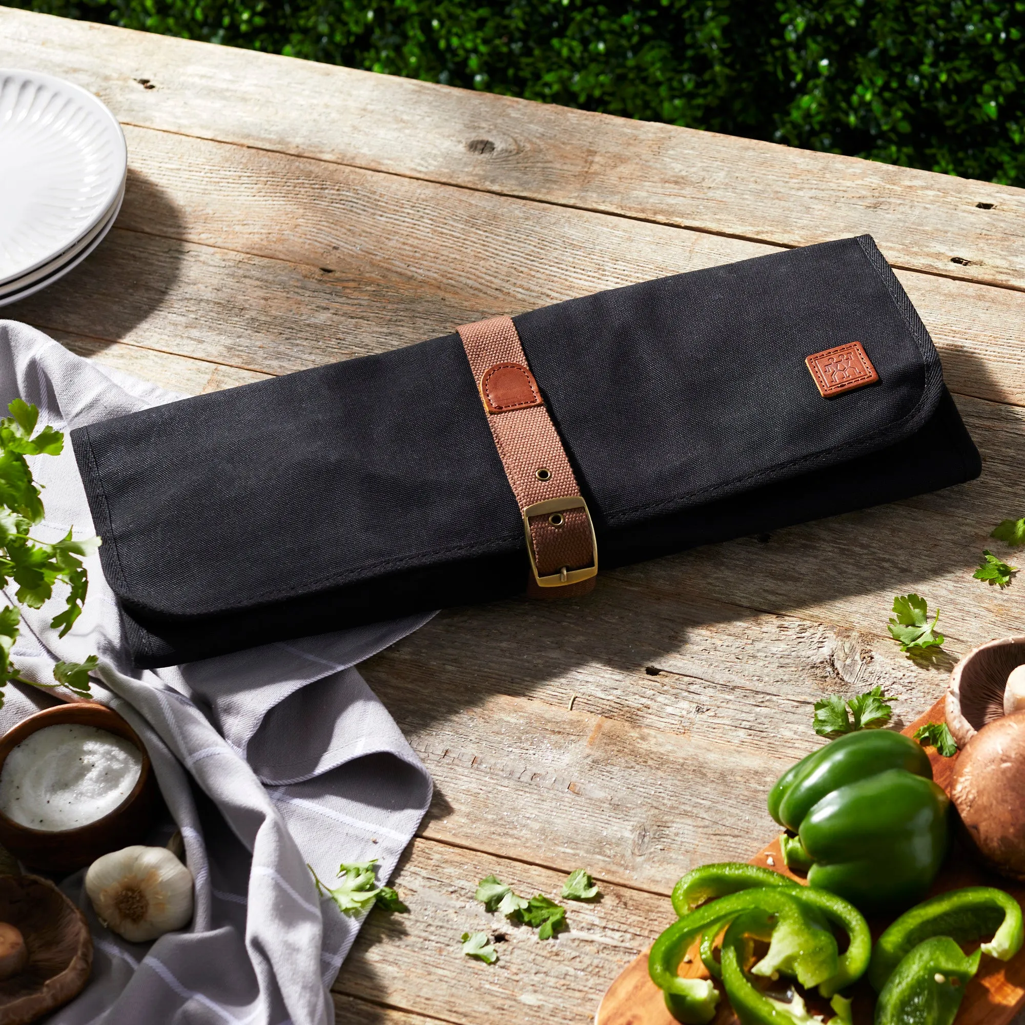 ZWILLING BBQ  Chef's Tool Storage Wrap with Leather Strap
